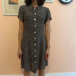 Floral Silk Collared Minidress